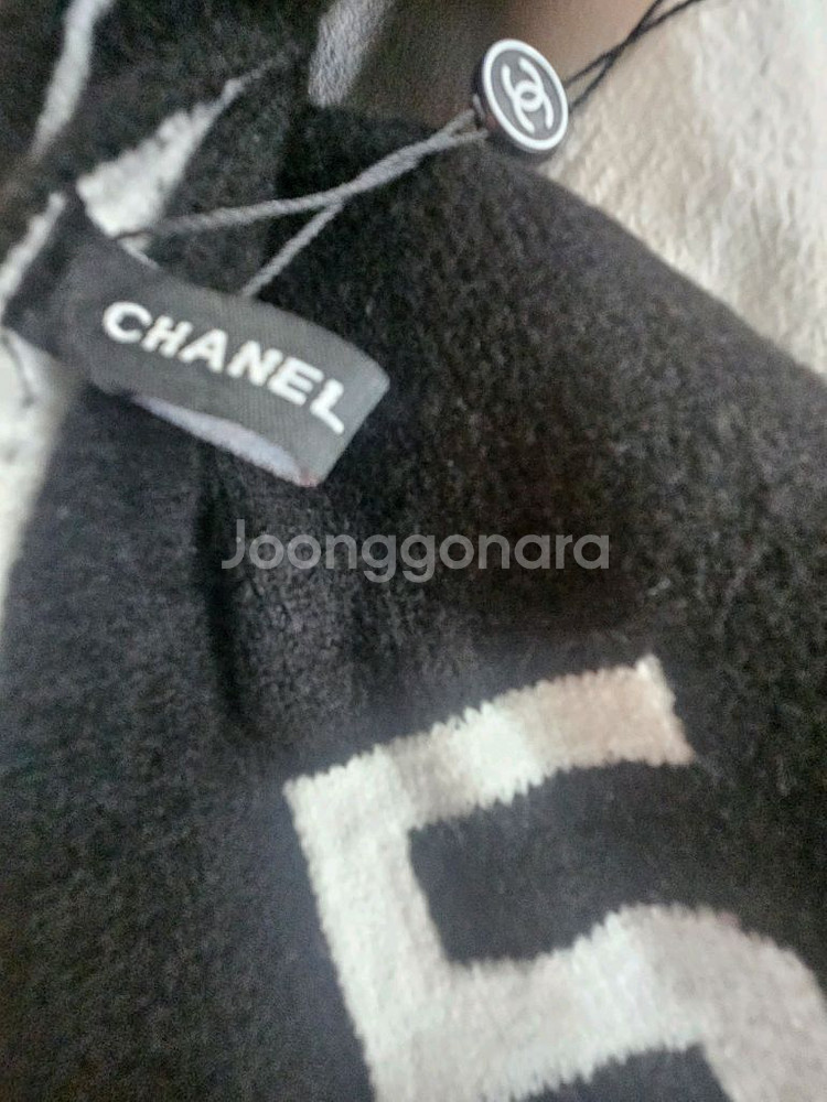 샤넬 로고 니트 머플러--3