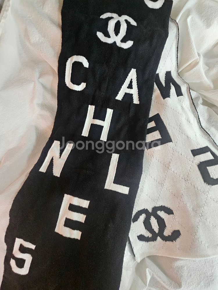 샤넬 로고 니트 머플러--0