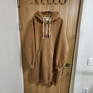 (F)여성 톰보이 기모 후드 롱 원피스