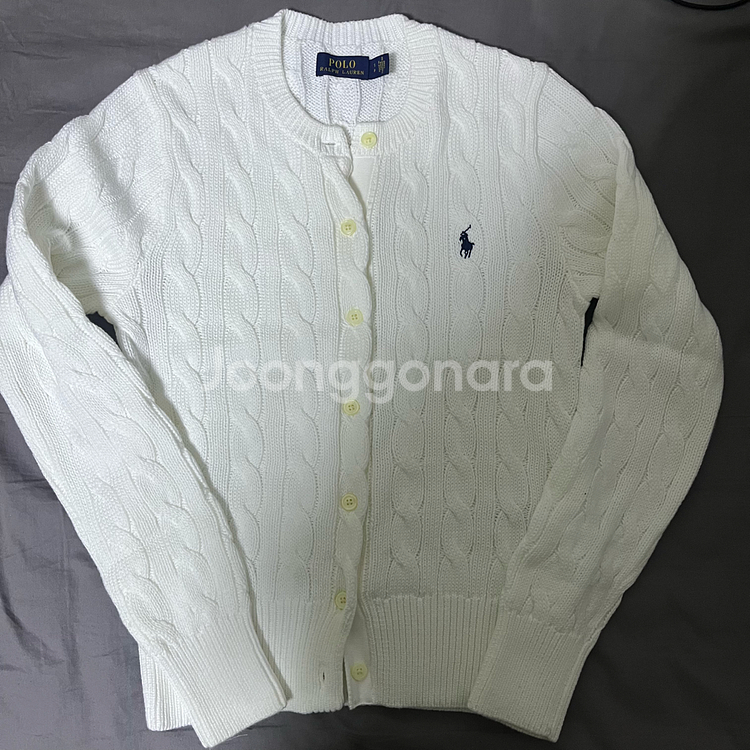 폴로랄프로렌 케이블 니트 코튼 크루넥 가디건 팔아요.--1
