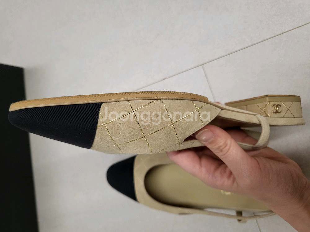 1회 착용)25c 샤넬 슬링백 38사이즈 베이지--6