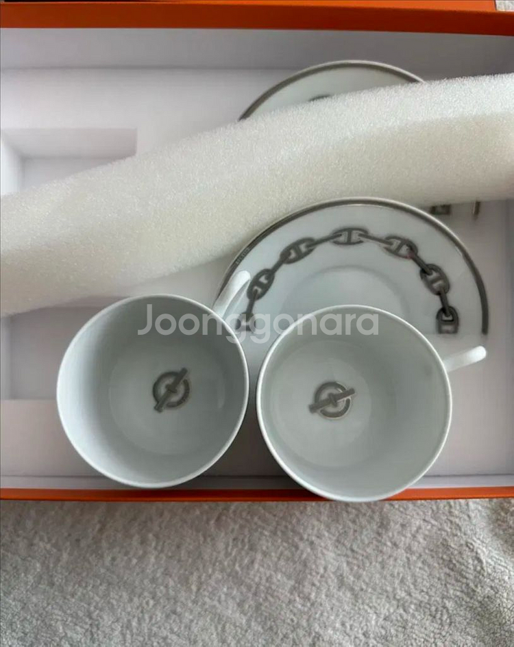 에르메스 샹달 찻잔세트--2