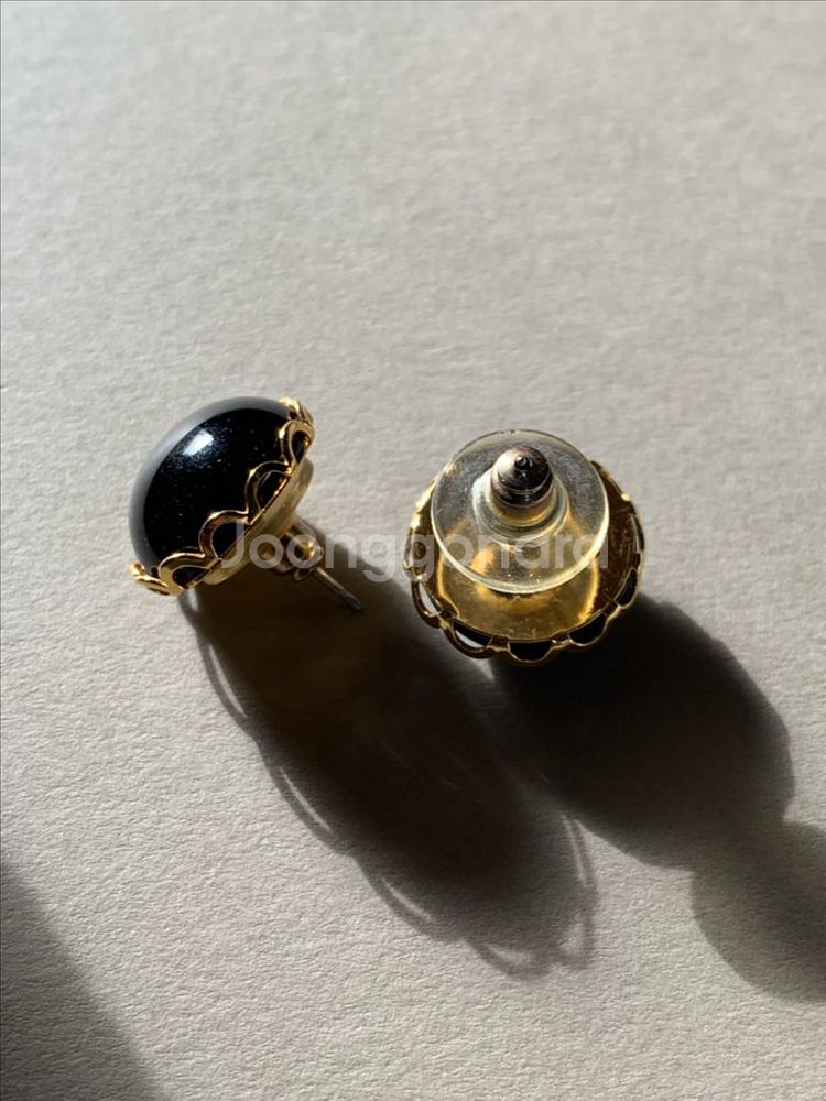 빈티지 까망 귀걸이--1