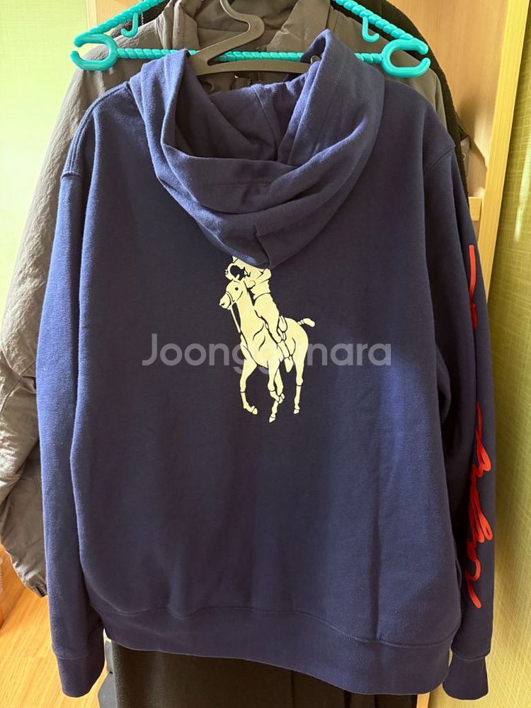 폴로 랄프로렌 네이비 후드티 빅포니--1