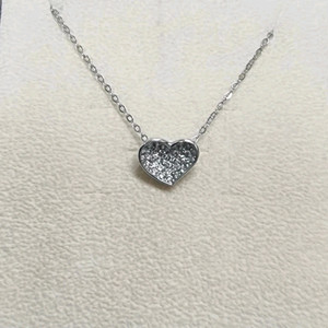 14k 화이트골드 다이아 목걸이