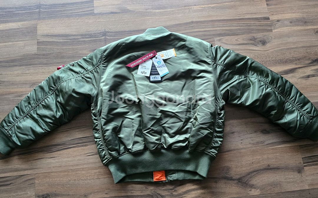 알파인더스트리 [ 한정판 ] MA-1 레귤러 스쿼드론 항공점퍼 Sage Green 블루종 (XL / 110)--12