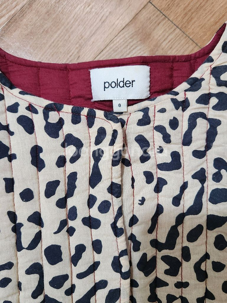 수입 폴더 레오파드 패턴 누빔자켓--0