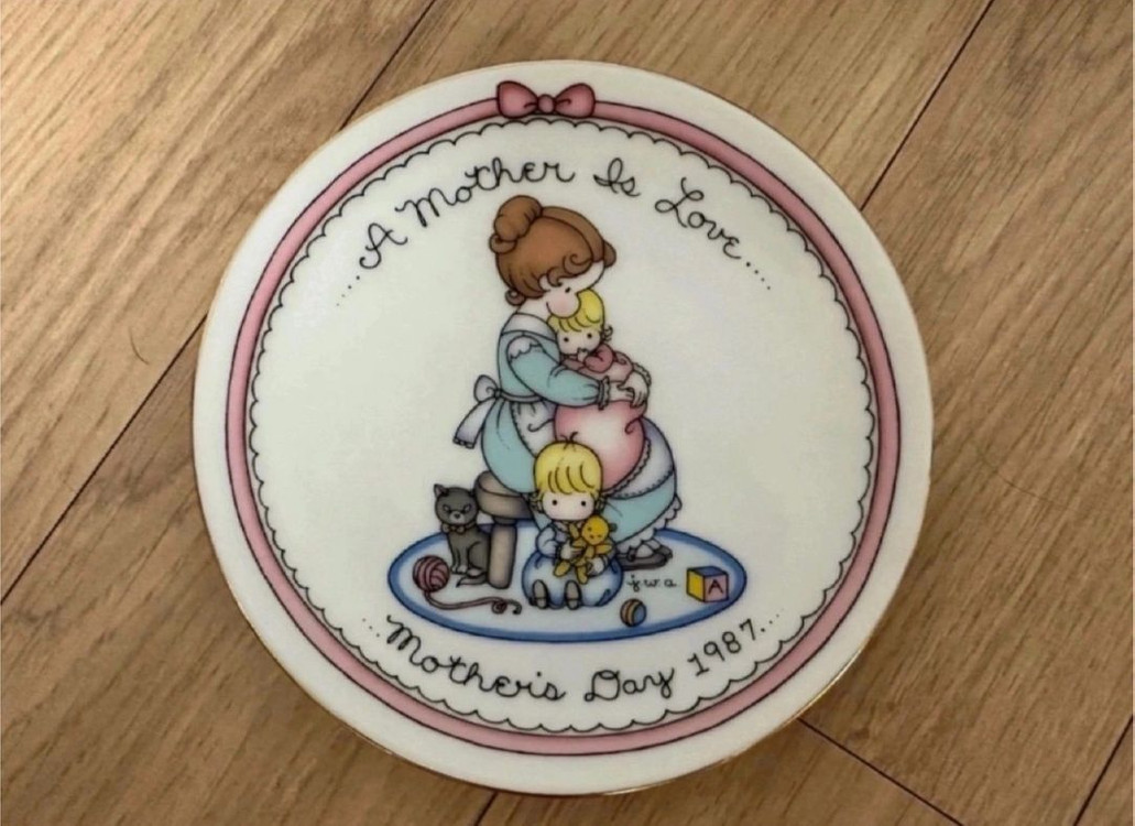 빈티지 에이본 장식접시--2