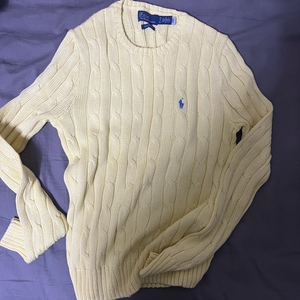 폴로 랄프로렌 케이블 니트 코튼 스웨터 팔아요.