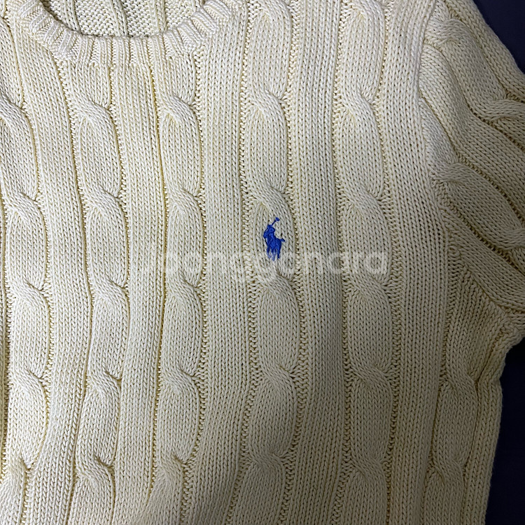 폴로 랄프로렌 케이블 니트 코튼 스웨터 팔아요.--2