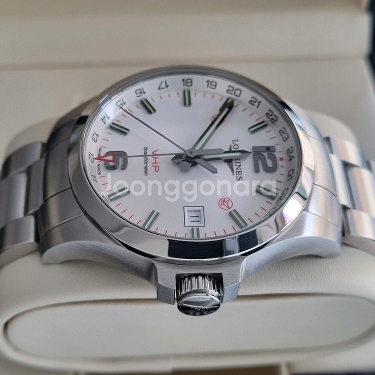 론진 콘퀘스트 V.H.P GMT 흰판 43mm(2022.12)--4