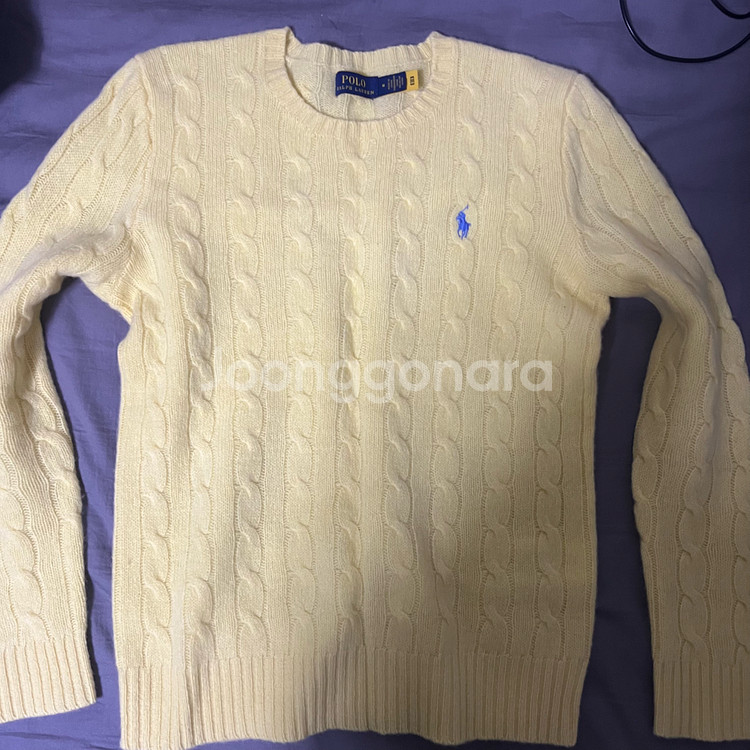 폴로 랄프로렌 케이블 울캐시미어 스웨터 팔아요.--0