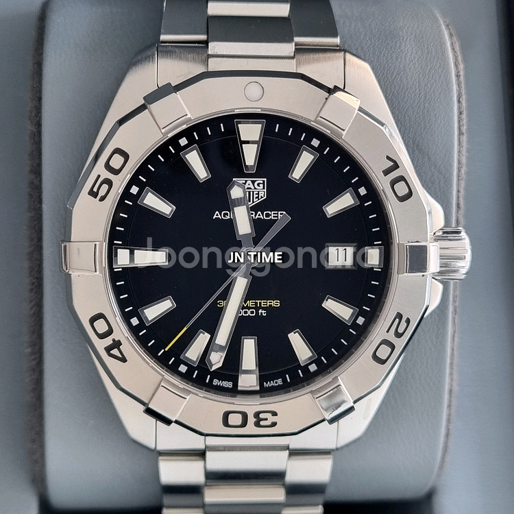 태그호이어 아쿠아레이서 300 쿼츠 검판 41mm(2019년식)--0