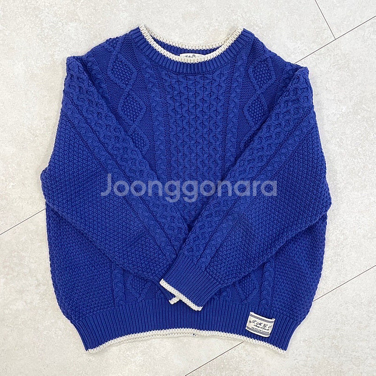 더멜로우가드너 케이블 니트 풀오버 블루 150--0