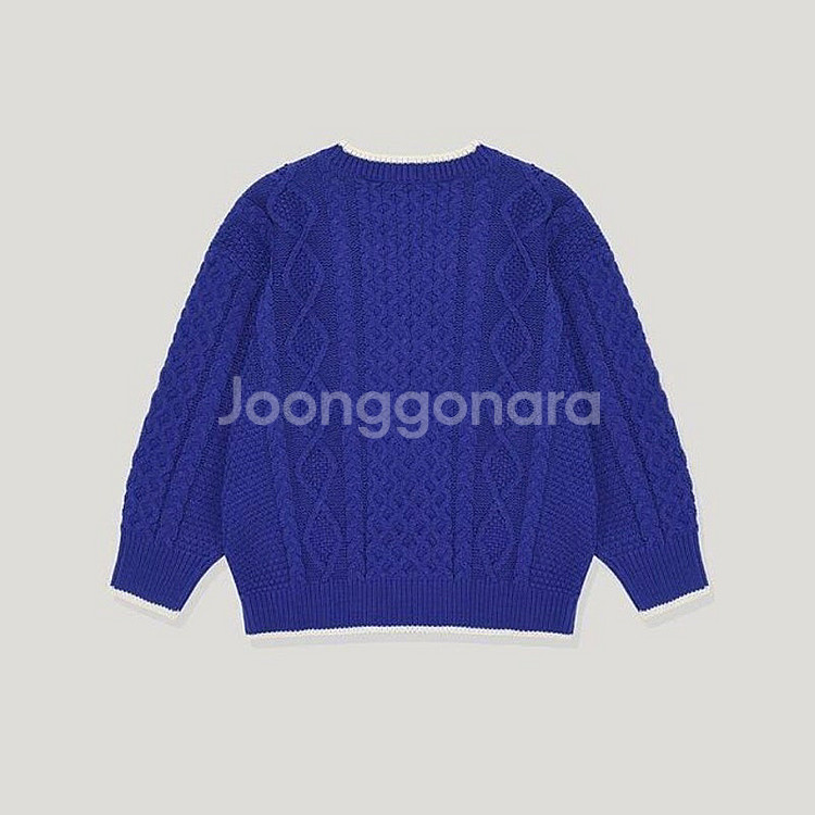 더멜로우가드너 케이블 니트 풀오버 블루 150--2