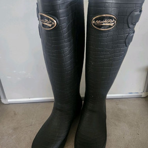 락피쉬 블랙 크로커 롱 레인부츠 37 2만원