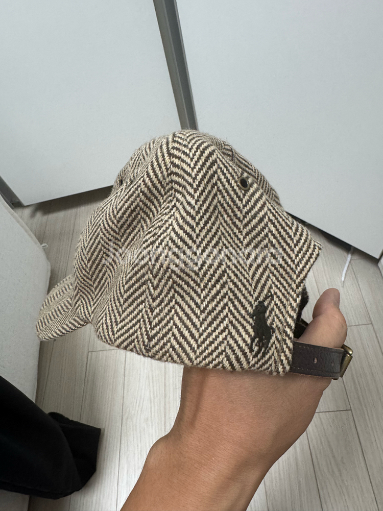 폴로 헤링본 트위드 볼캡--6