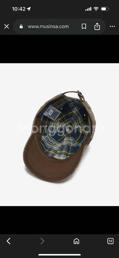 폴로 헤링본 트위드 볼캡--8