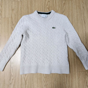 라코스테 쥬니어 케이블 풀오버 라운드 니트 스웨터 80