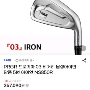 프로가이어 03 비거리 남성아이언 5번