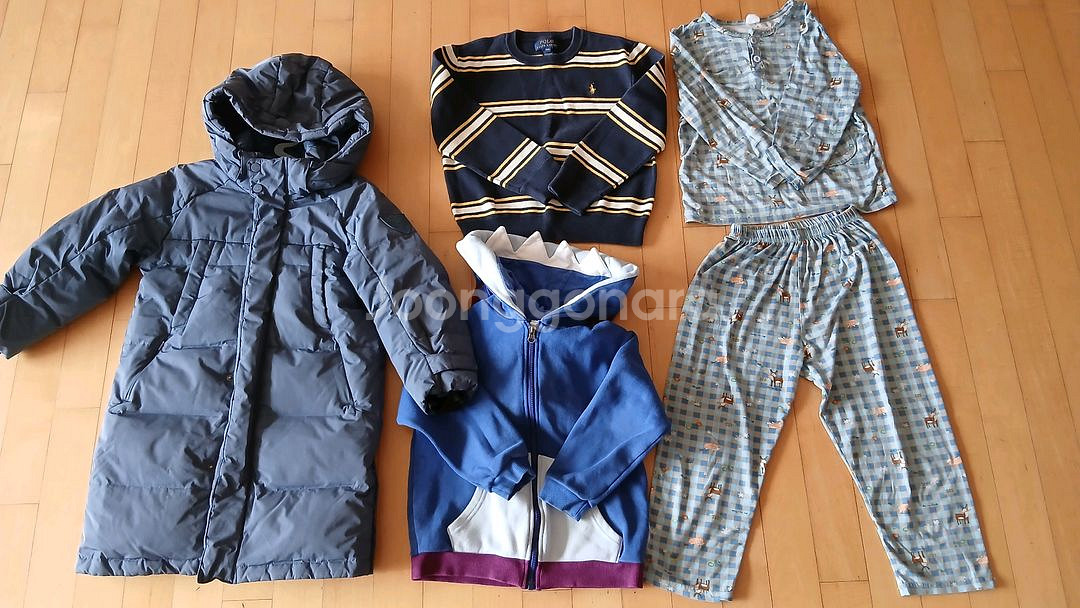 남아옷, 남아 겨울 롱패딩, 남아 오리털 패딩 110사이즈~120사이즈(폴로키즈,스텝키즈 등)--0