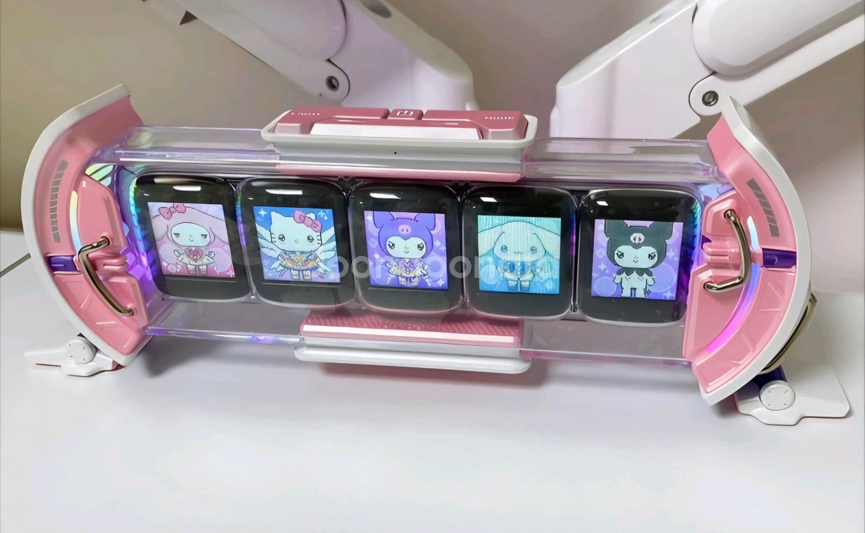 디붐 타임즈게이트 times Gate 핑크 미사용 새제품 픽셀 아트 데스크테리어 판매합니다.--5