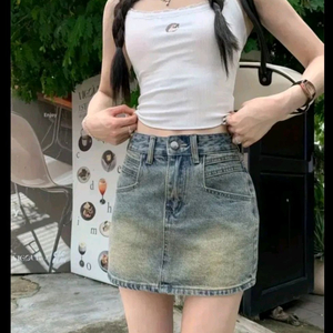 데님 미니스커트