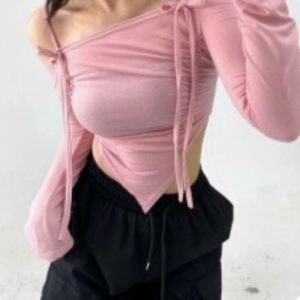 아쿠비클럽 셔링 크롭티 새상품 이미지