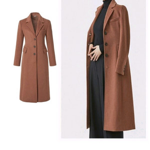 베라왕 울실크 코트 브라운컬러 55사이즈 새상품