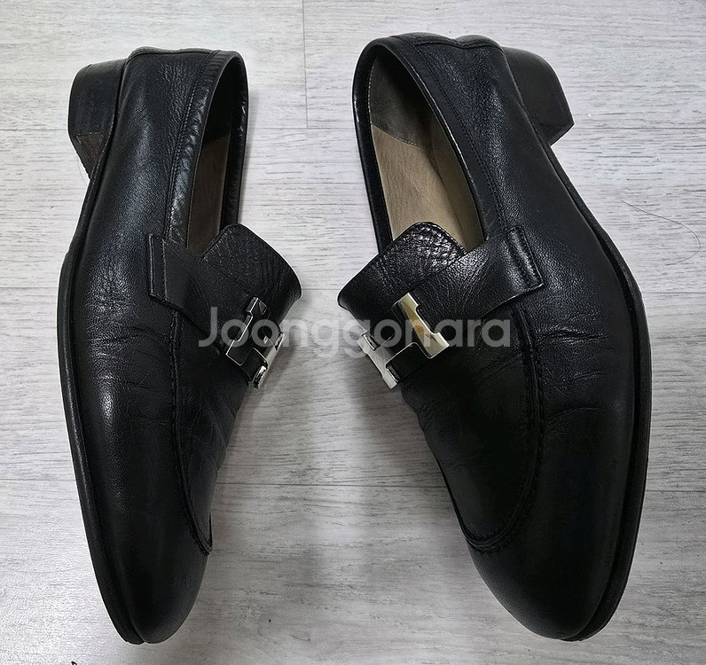 (정품) 에르메스 블랙 로퍼 40.5 (명품 남자 신발 구두 스니커즈)--3