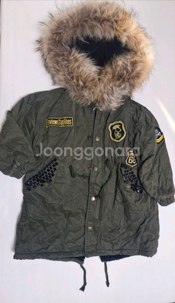 미미씨엘 여아 남아 야상점퍼 M,100&모자,양말--0