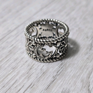 (정품) 구찌 인터로킹 플라워 반지 17호 (명품 남자 여자 링)