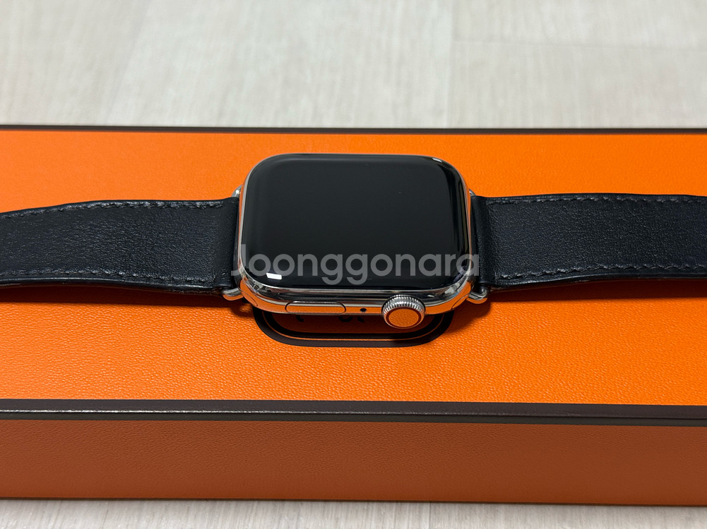 (배터리93) 애플워치7 에르메스 45mm 실버 스테인리스--6