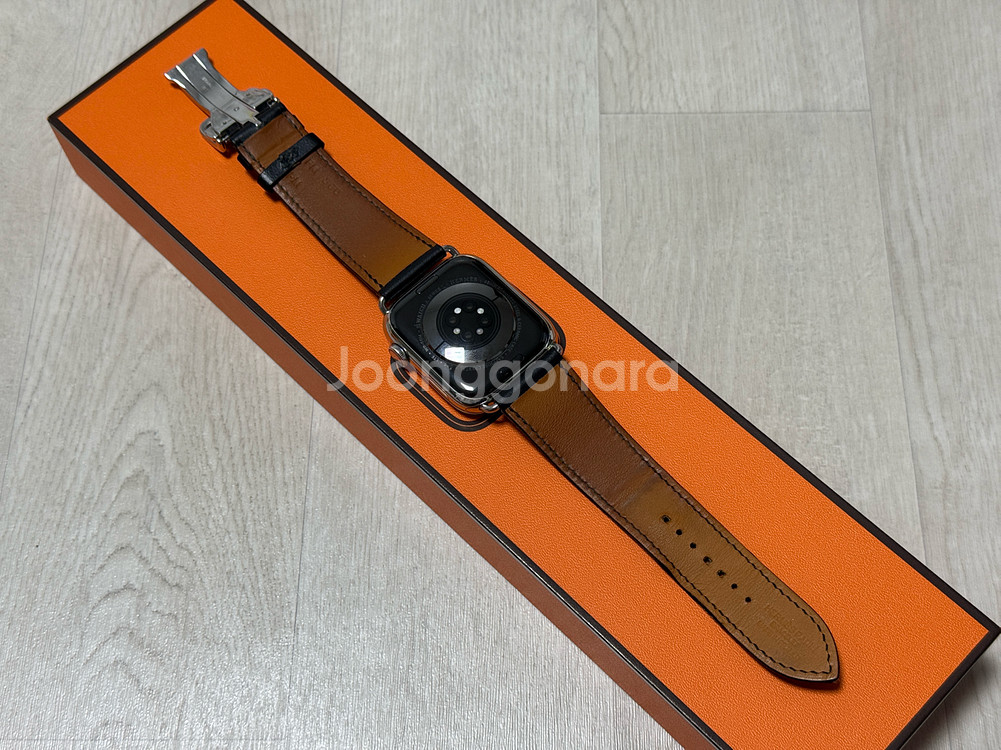 (배터리93) 애플워치7 에르메스 45mm 실버 스테인리스--8