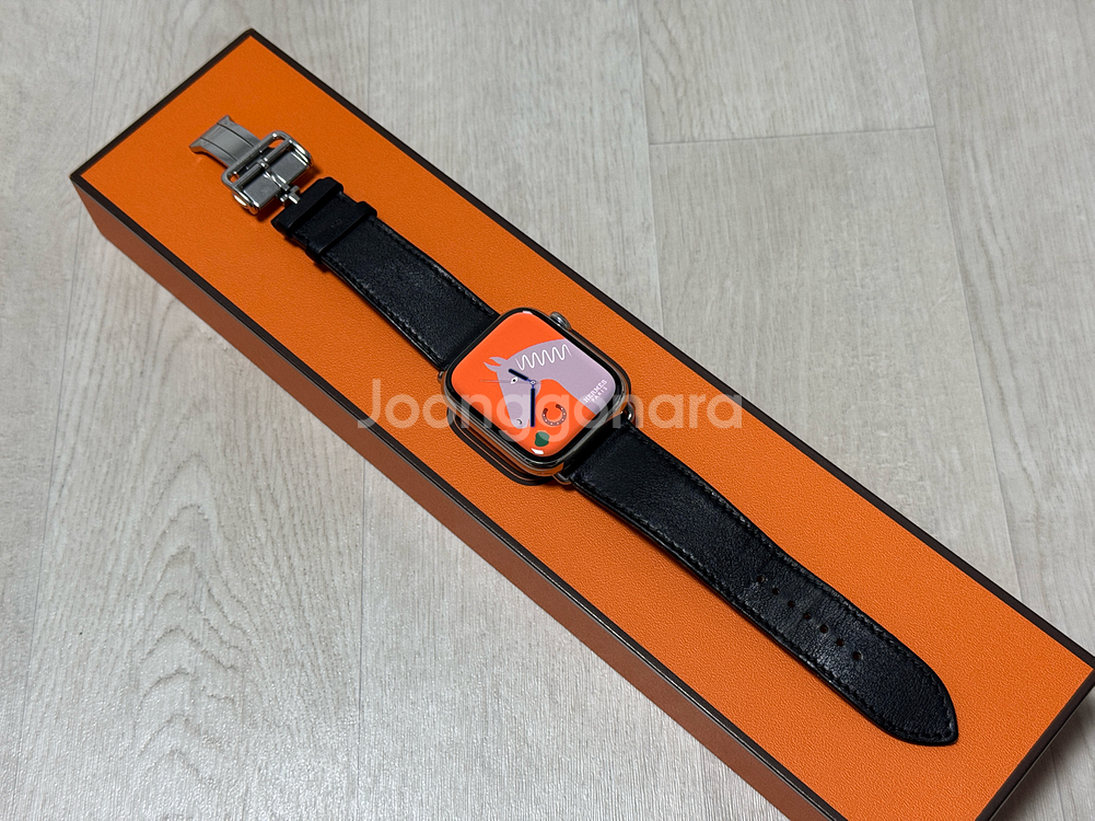 (배터리93) 애플워치7 에르메스 45mm 실버 스테인리스--9