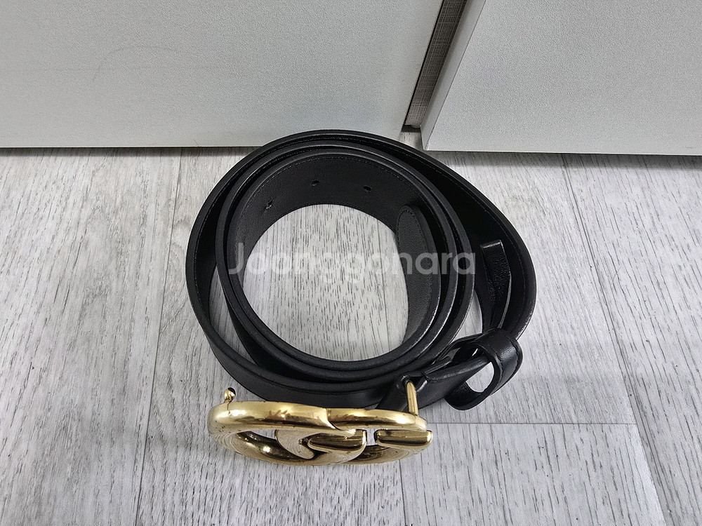 (정품) 구찌 GG 마몬트 벨트 90사이즈 (명품 가죽 남자 허리띠)--3