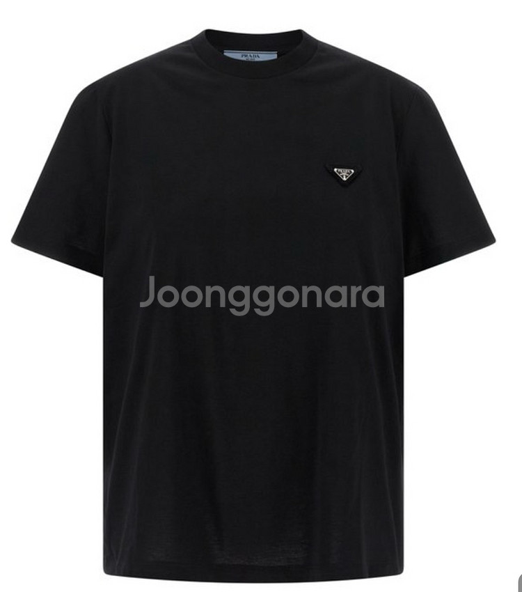 프라다 로고 반팔 티셔츠 m--0