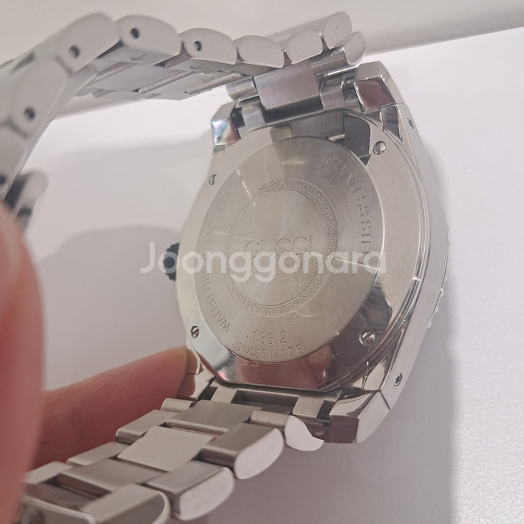 구찌 다이브 스네이크 은장 메탈시계--2