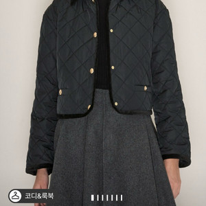 랑방 벨벳 칼라 퀼티드 구스 다운 점퍼 랑방 패딩 랑방컬렉션 타임 더캐시미어 한섬