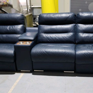 리클라이너 4인용 가죽 소파