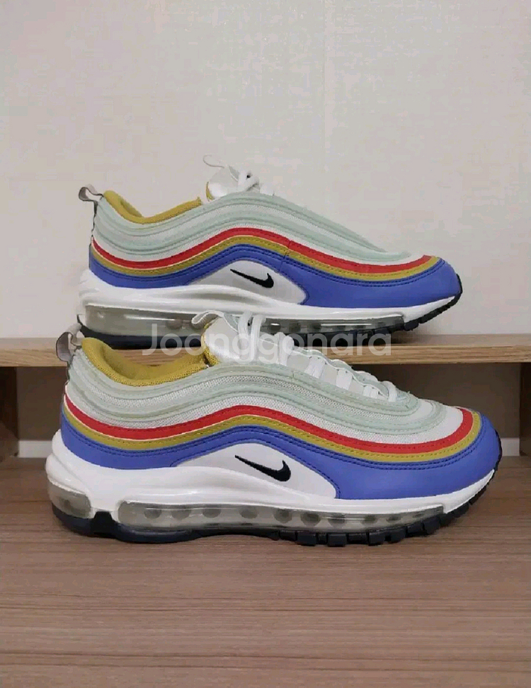 여성 나이키 에어맥스 97 옵시디언 멀티컬러 운동화 (250)--4