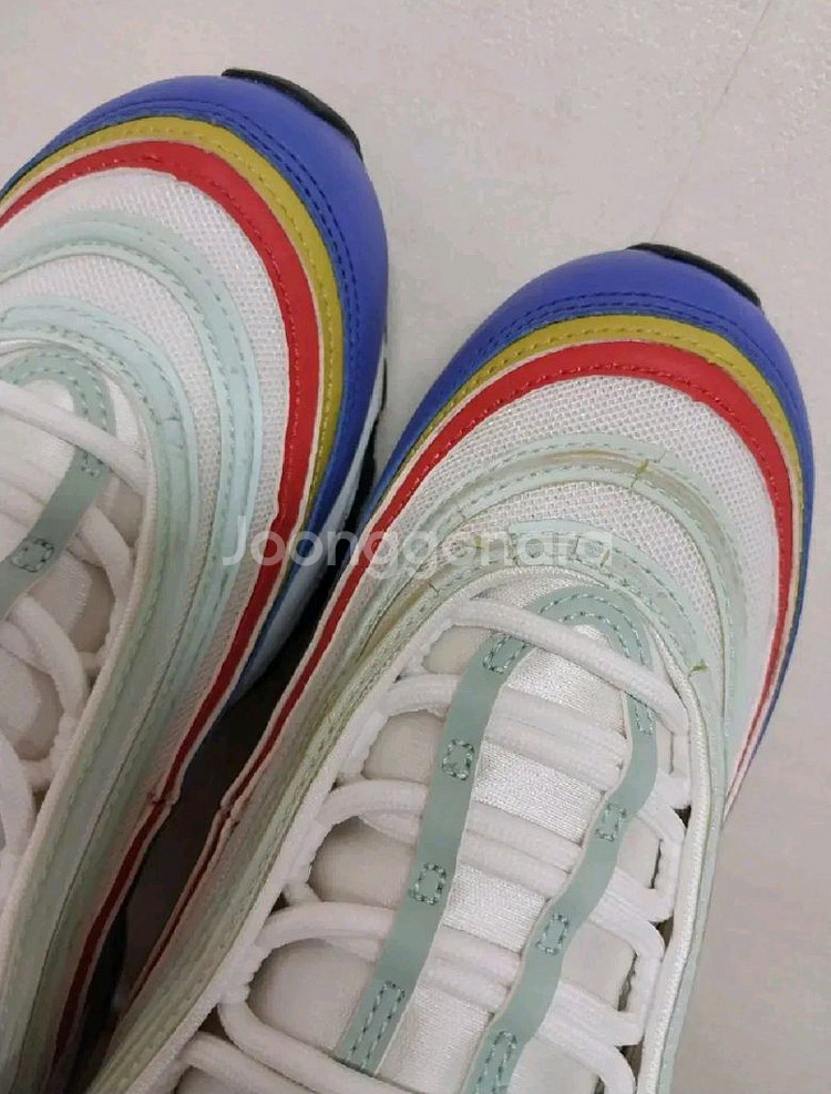 여성 나이키 에어맥스 97 옵시디언 멀티컬러 운동화 (250)--7