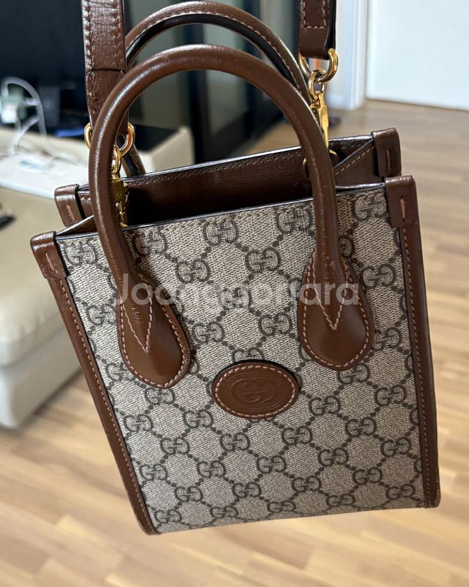 구찌 GG 캔버스 미니 토트백--0