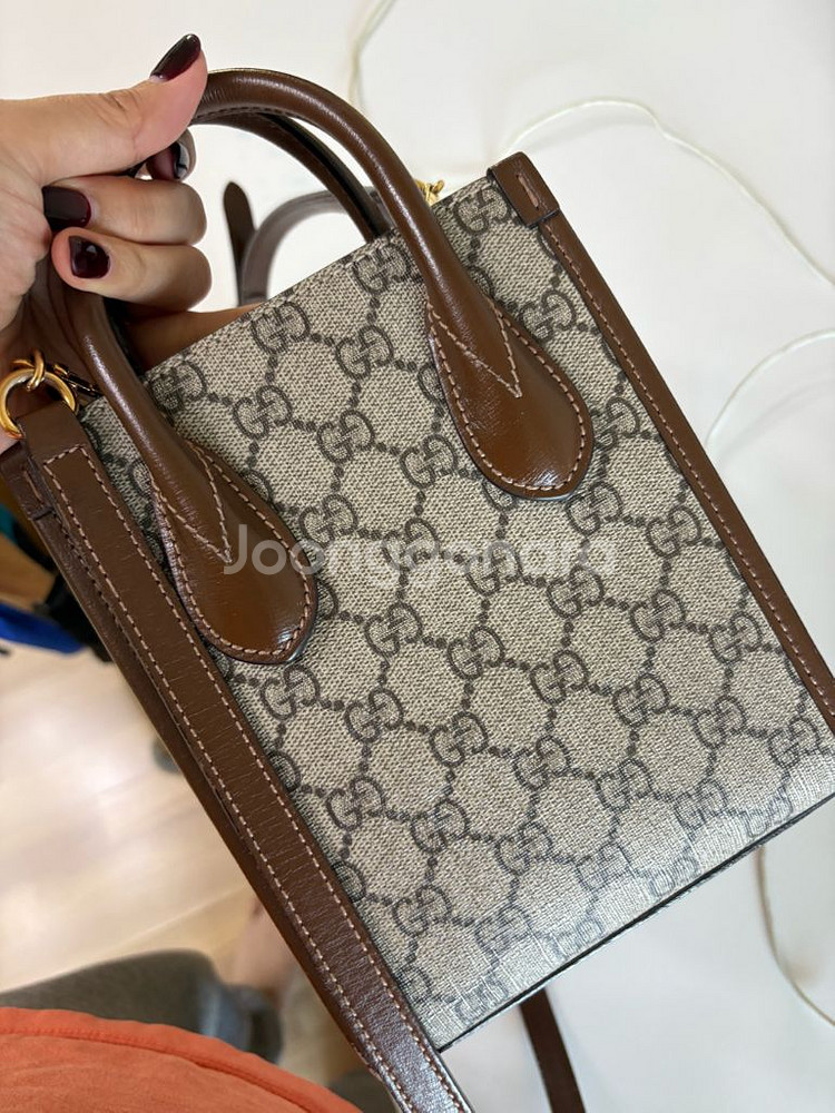 구찌 GG 캔버스 미니 토트백--1