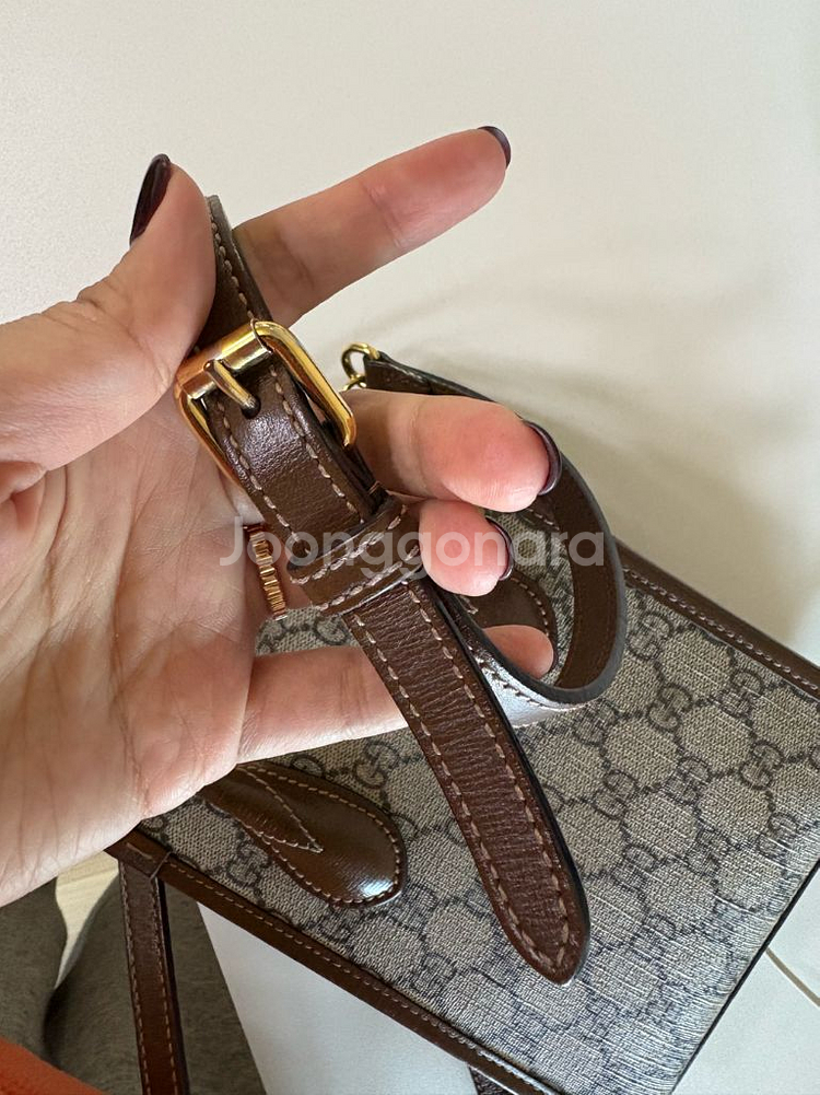 구찌 GG 캔버스 미니 토트백--8