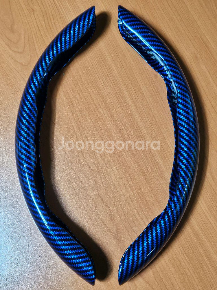 자동차 스티어링휠 카본커버--1