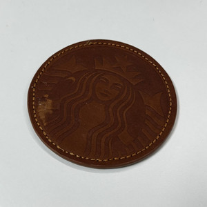 홍콩 스타벅스 코스터 가죽 레더 컵받침 브라운 팝니다. 이미지