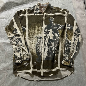 해골바이커 빈티지 긴팔셔츠 M