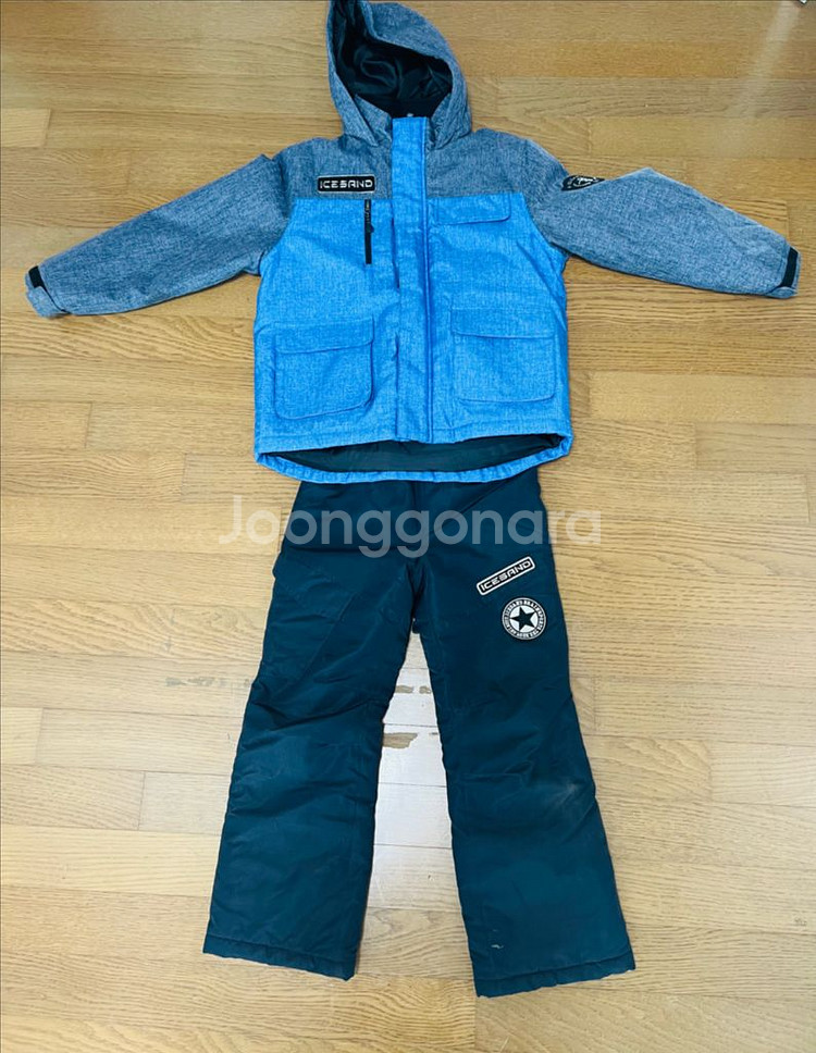 아이스샌드 키즈 스키복 세트 130 썰매복--0