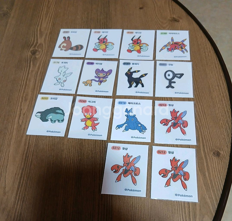 무료배송 포켓몬띠부씰 2세대 3자리씰 1개 선택 4자리--6